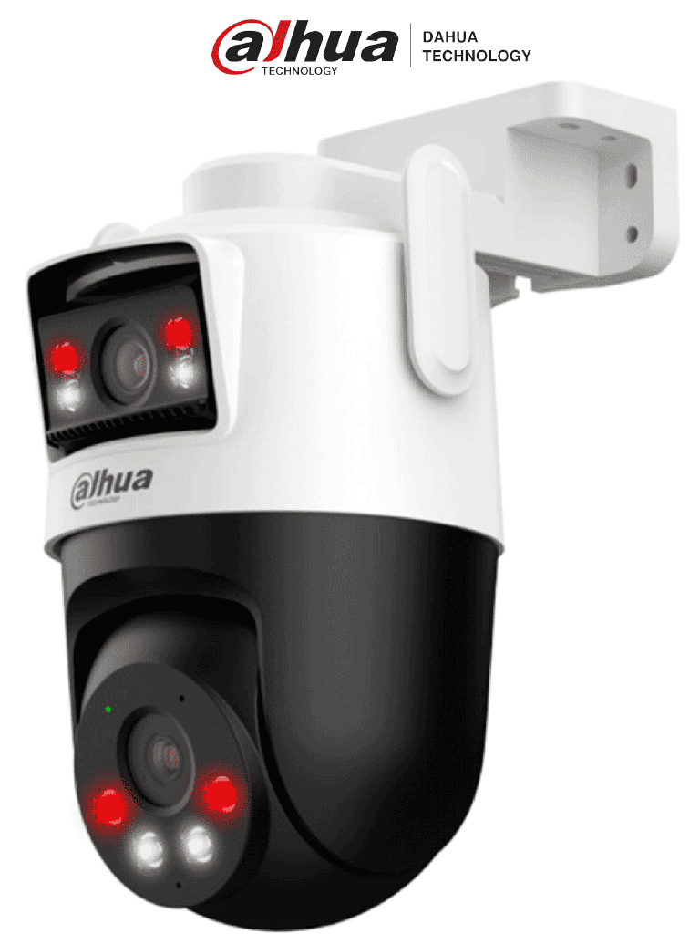 Dahua IPC-WPT1539DD-SW-5E2-PV - Cámara IP PT Wifi Dual de 10 MP, 2 Lentes de 5 MP cada uno (Fijo y PT), Iluminador Dual Inteligente/ IR de 50m, Microfono y Altavoz Integrados, IA, Autotracking, Disuación activa, Ranura MicroSD, IP66 Dahua IPC-WPT1539DD-SW-5E2-PV - Cámara IP PT Wifi Dual de 10 MP, 2 Lentes de 5 MP cada uno (Fijo y PT), Iluminador Dual Inteligente/ IR de 50m, Microfono y Altavoz Integrados, IA, Autotracking, Disuación activa, Ranura MicroSD, IP66